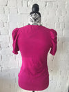 Womens Jumper • Hot Pink Short Sleeve Knit
