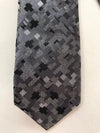 Tie • Geometric Grey, Black and Silver Pattern • By Van Heusen