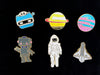 Lapel Pin 6 Piece Set • Retro Space Odyssey • By Alt finery
