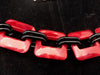 Square Chain Link Necklace • Red and Black