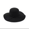 Womens 70s Style Felt Brimmed Hat