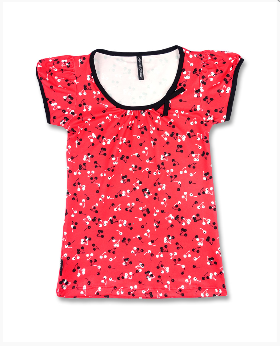 Women's Top • Red Micro Cherries• Liquorbrand