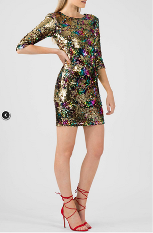 Multi-coloured Sequin Dress