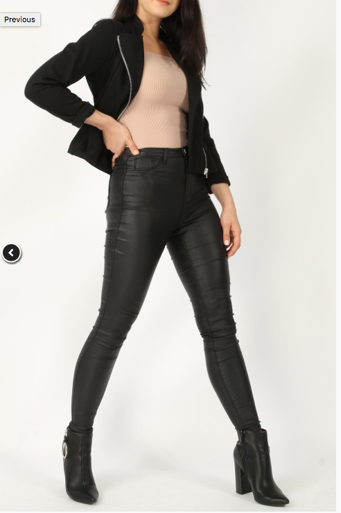 Crepe Biker Jacket • Black