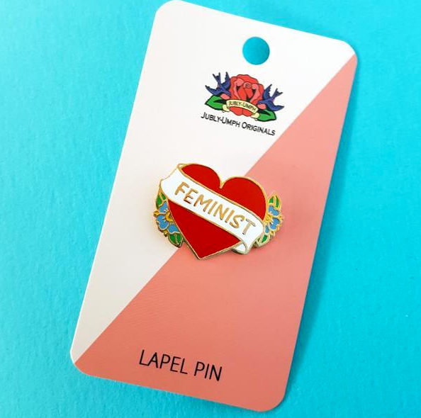 Jubly Umph Lapel Pin • Feminist Heart