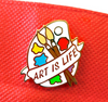 Lapel pin • Art is Life • Paint Palette