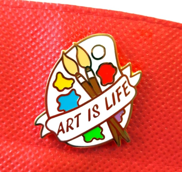 Lapel pin • Art is Life • Paint Palette