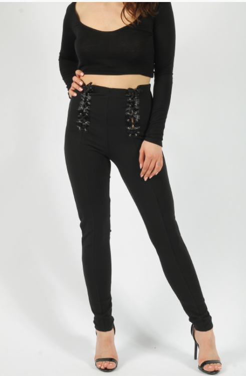 Womens Lace Up Pants