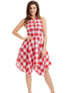 Womens Shirt Dress • Red and White Check