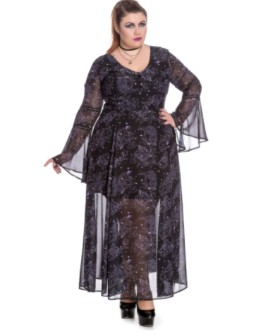 Spin Doctor Plus Size Dark Sea Maxi Dress