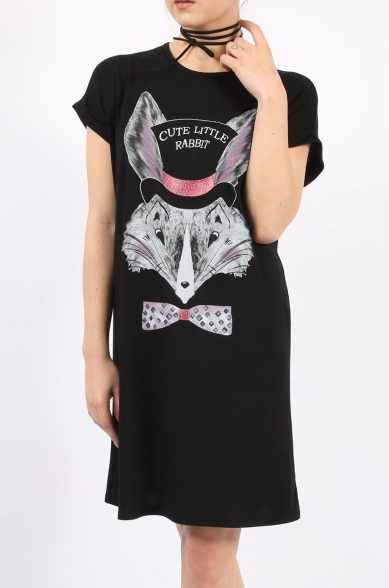 Womens Long Rabbit T Shirt