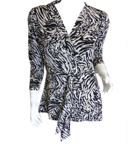 Womens Jungle Print Wrap Top