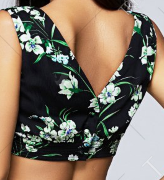 Womens Floral Crop Top 