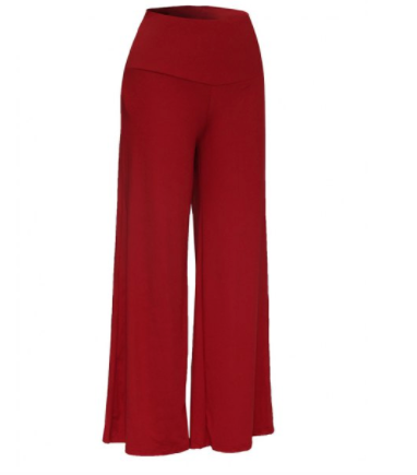 Womens Red Wide Leg Pants