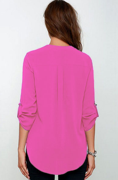 Womens Hot Pink Blouse