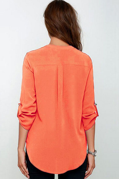  Womens Peach Blouse