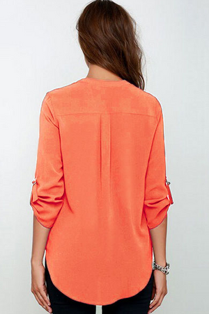  Womens Peach Blouse