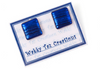 Stud Earrings Square Studs Made in Australia hand Crafted Earrings Dichronic Glass Blue Glass