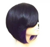 Costume Wig • Feathered Bob with Side Fringe in Black and Purple