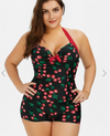 Womens Swimsuit Plus Size One Piece Cherry