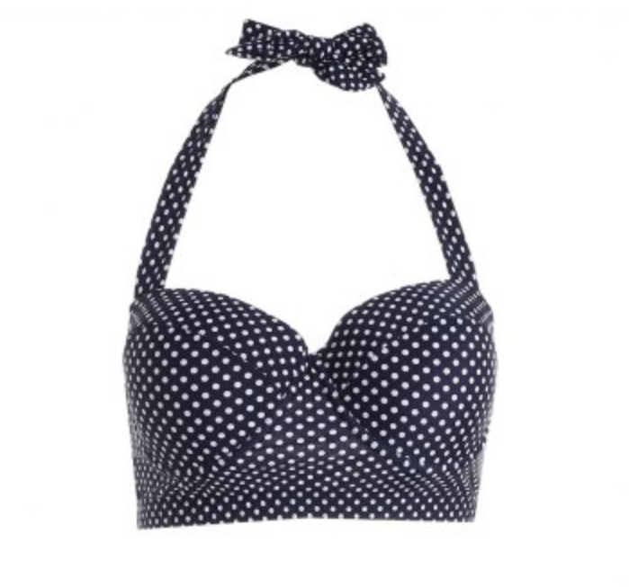 Bathers Plus Size High Waisted Polka Dot Bikini Swimsuit