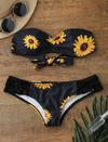 Bathers • Bandeau Bikini Swimsuit with Sunflower Print