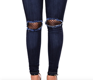 Womens High Waisted Ripped Jeans