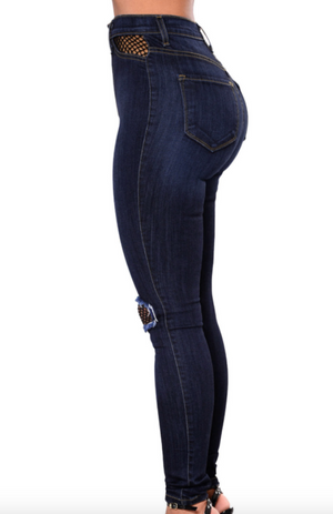 Womens High Waisted Ripped Jeans