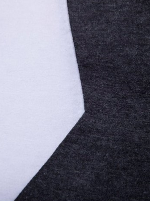 Long Sleeve T-Shirt with Button Detail • Grey and Black