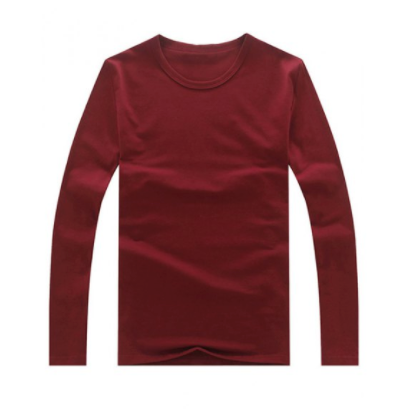 Street wear Round neck Long sleeve t-shirt Sweat shirt Maroon