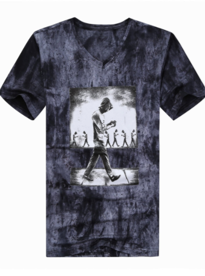 mens wear Street wear Printed T-Shirt Tie Dye T-shirt Tie Dye
