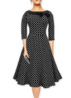 Womens Vintage Style Dress • Black Polka Dot 