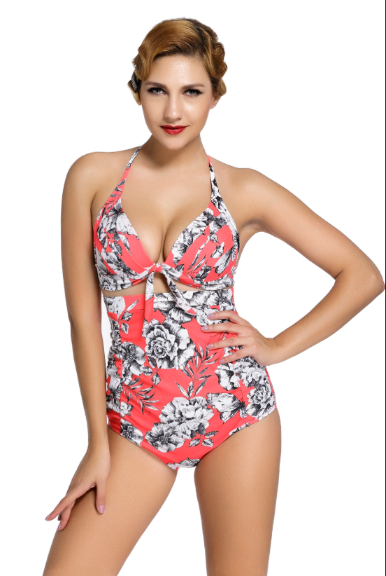 Bathers • Plus Size High Waist Bikini Swimsuit • Floral Print