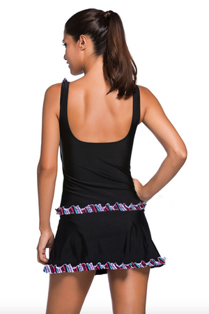 Bathers Daylesford Bathers two piece swimsuit ruffle plus size two piece WOMENS BLACK Alt finery