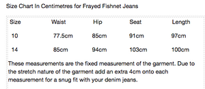Womens Frayed Fishnet Skinny Jeans