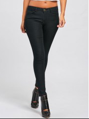 Womens High Waisted Black Skinny Jeans
