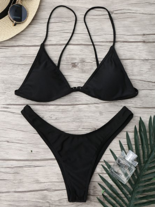 Bathers • Spaghetti Strap Bikini Set • Black