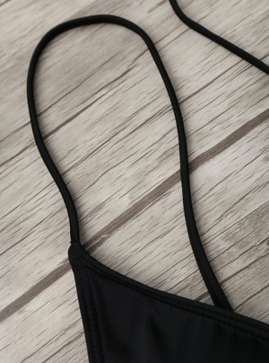 Bathers • Spaghetti Strap Bikini Set • Black