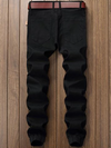 Mens Jeans • Black Jogger Style Jeans • Distressed with Zipper detail 