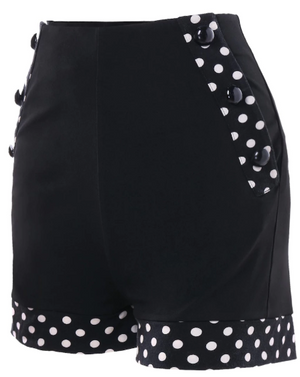 High Waisted Shorts • Polka Dot Trim