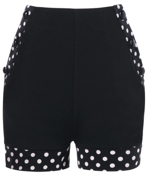 High Waisted Shorts • Polka Dot Trim