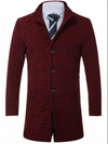 Wool Coat • Black and Red Houndstooth