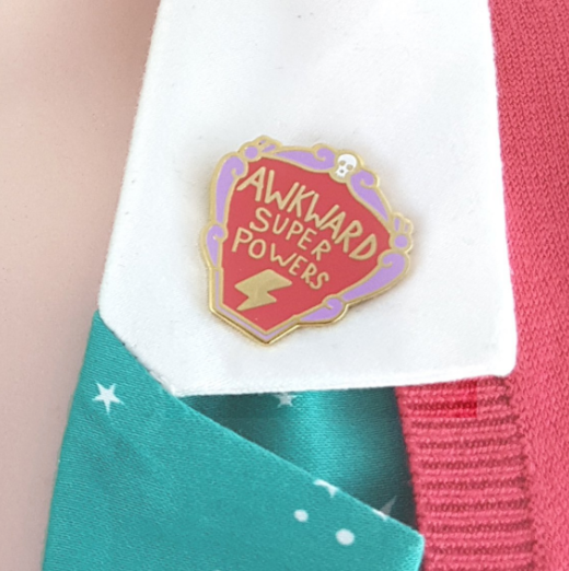 Jubly Umph Lapel Pin • Awkward Super Powers