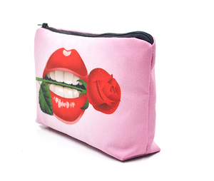 Cosmetic Bag • Lips with Rose