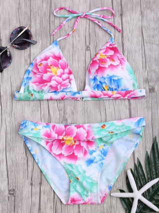 Bathers • Japanese Floral Print Bikini Swimsuit
