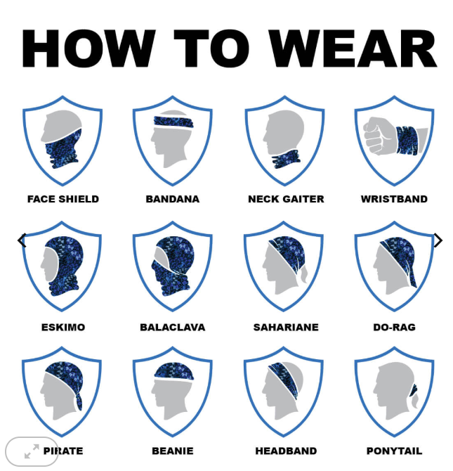 Face Shield / Tubular Bandana • Jack-O/ Two Sided