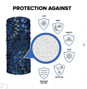 Face Shield/ Tubular Bandana • Tidal Waves