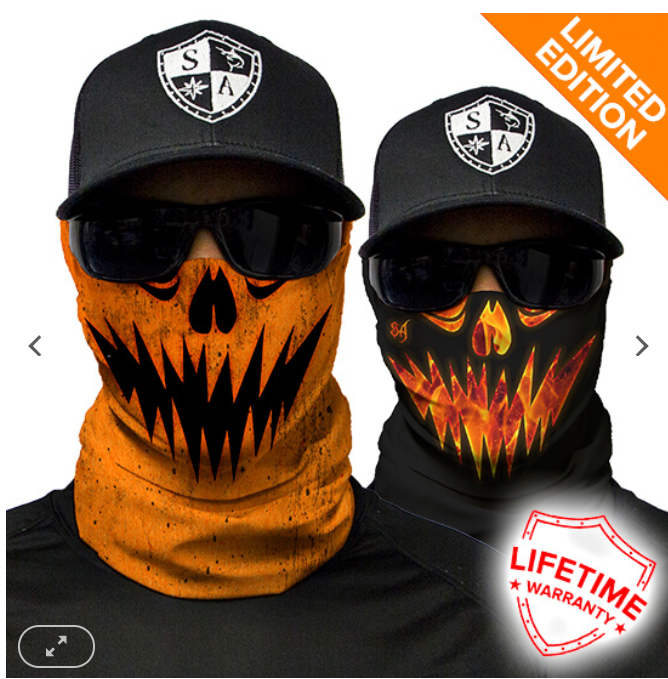 Face Shield / Tubular Bandana • Jack-O/ Two Sided