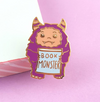 Lapel Pin • Book Monster • By Jubly Umph