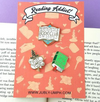 Reading Addict Lapel Pin Set • By Jubly Umph